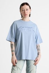 Favela Aves Rhinestone Oversize T-Shirt - Vintage Blue M Damen