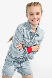 KIDS ONLY - Jacke, Gulmi LS Cropped Jeansjacke, 152, Hellblau Denim