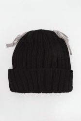 My Accessories London Mohair Beanie - Black Einheitsgroesse Damen