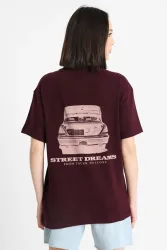 Karl Kani Oversize T-Shirt - Bordeaux XS Damen