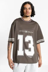 Redefined Rebel RRALVARO Mesh Oversize T-Shirt - Turkish Coffee L Herren
