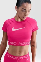 Nike Crop T-Shirt - Pink L Damen