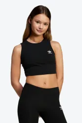 Adidas Originals Geripptes Crop Tanktop - Black 152 Kids
