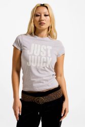 Juicy Couture Just Juicy Hilton T-Shirt - Silver Marl XXS Damen