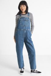Dr. Denim Lydia Jeans Latzhose - Stream Mid Retro M Damen