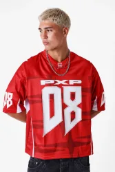 Project X Paris Mesh Oversize T-Shirt - Red + White S Herren