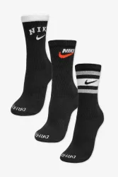 Nike Dreierpack Socken - Schwarz EU42-46