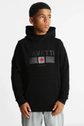 Zavetti Canada Ovello Chevron Kapuzensweatshirt - Jet Black XL Kids