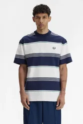 Fred Perry T-Shirt - Tennis Blue + Offwhite M Herren