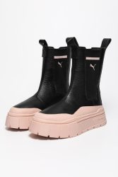Puma Mayze Stack Plateau Chelsea Stiefelette - Black + Rose Quartz EU37 Damen