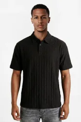 Armani Exchange Strukturiertes Poloshirt - Black S Herren
