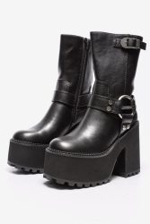 Buffalo Killah Bike Plateau Stiefelette - Black EU38 Damen