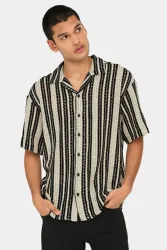 Only & Sons ONSDANI Häkelhemd - Cloud Dancer + Black M Herren