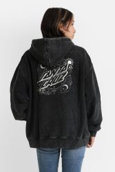 Santa Cruz Ornate Dot Kapuzensweatshirt - Black Acid Wash M Damen