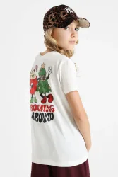 Only KOGROSIE Weihnachts-T-Shirt - Cloud Dancer 158-164 Kids
