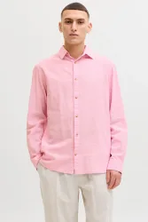 Jack & Jones JJESUMMER Leinenhemd - Prism Pink XS Herren