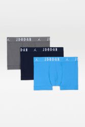 Jordan Air Dreierpack Boxershorts - Blue + University Blue + Grey M Herren