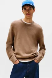 Tommy Jeans Feinstrickpullover - Pecan Nut M Herren