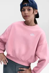 Nike Sportswear Club Fleece Oversize Sweatshirt - Medium Soft Pink S Kids