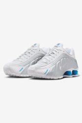Nike Shox R4 Sneaker - White + Metallic Silver EU37.5 Damen