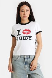 Juicy Couture Crop T-Shirt - White XS Damen