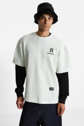 Hoodrich T-Shirt aus Waffelstoff - Dawn Blue M Herren