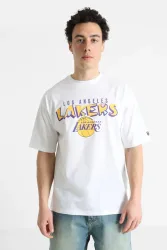 New Era T-Shirt - White L Herren