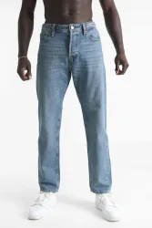 Jack & Jones Chris Relaxed Fit Jeans L32 - Blue Medium Wash 28/32 Herren