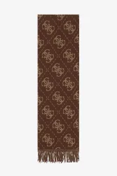 Guess - Gemusterter Schal, für Damen, Dunkelbraun, Größe Onesize