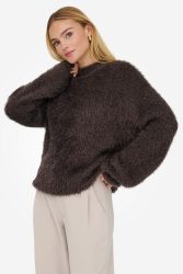 Only ONLLULU Hairy Strickpullover - Seal Brown S Damen