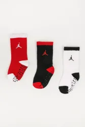 Jordan Dreierpack Baby Socken - Schwarz + Rot + Weiss EU15