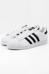Adidas Originals Superstar Sneaker - Weiss + Schwarz + Goldfarbe EU46 Herren