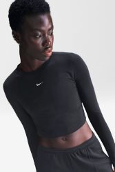 Nike Crop Langarmshirt - Black XS Damen