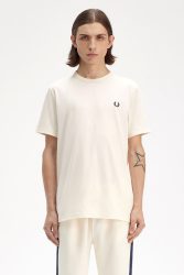 Fred Perry Ringer T-Shirt - Offwhite M Herren