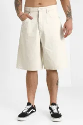 Only & Sons ONSCARL Balloon Fit Jeans Bermudashorts - Offwhite M Herren