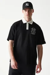 New Era Oversize Poloshirt - Black M Herren