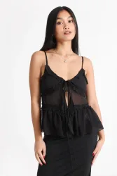 Only Thea Trägerbluse - Black M Damen