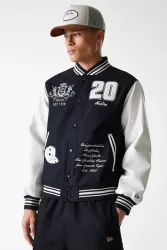New Era Varsity Collegejacke - Black + Offwhite M Herren