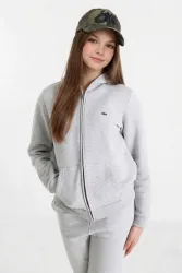 Lacoste - Hoodie, 12A, Grau Melange
