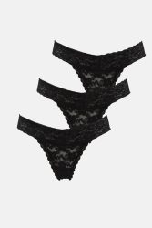 Guess Dreierpack Strings - Black XS Damen
