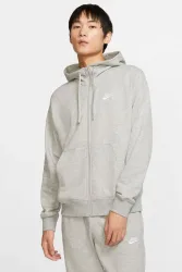 Nike Kapuzensweatjacke - Light Grey Heather S Herren