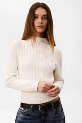 Calvin Klein Jeans Rollkragenpullover - Tofu M Damen