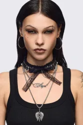 Minga London Sweet Sin Halsketten-Set - Oxidized Silver + Black Einheitsgroesse Damen