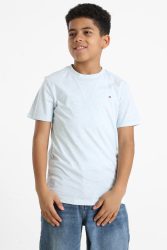 Tommy Hilfiger Kids Essential Cotton T-Shirt - Breezy Blue Heather 14 Kids