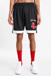 New Era Mesh Shorts - Black + White L Herren