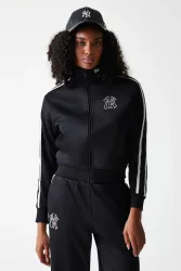 New Era Crop Trainingsjacke - Black XS Damen