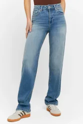 Tally Weijl Straight Leg Jeans - Blue Medium Wash 42 Damen