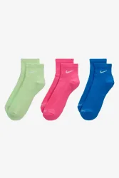 Nike Dreierpack Socken - Blue + Pink + Lime EU42-46
