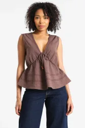 Only ONLNELSA Peplum-Top - Shopping Bag XS Damen