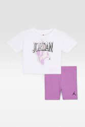 Jordan Baby-Set - White + Rush Fuchsia 24m